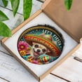 thumbnail image 5 of Hola Amigos Chihuahua Fiesta Stained Glass Suncatcher Sombrero Dog Yard Art, 5 of 8