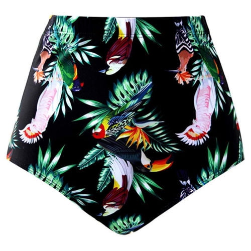 ITFABS Femmes Short de Bain Taille Haute Imprimé Coloré Pantalon de Natation
