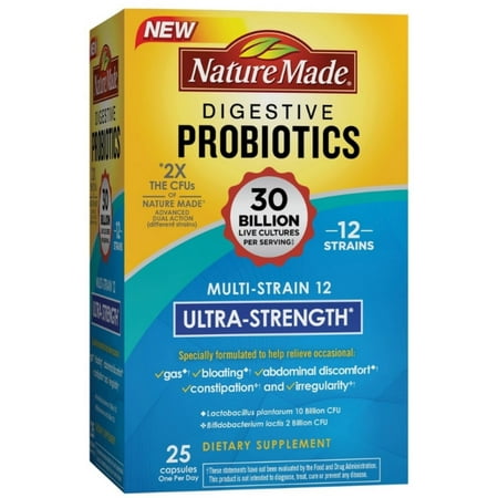 Nature Made Ultra Strength Probiotic Capsules, 25 ea (Pack of 6)