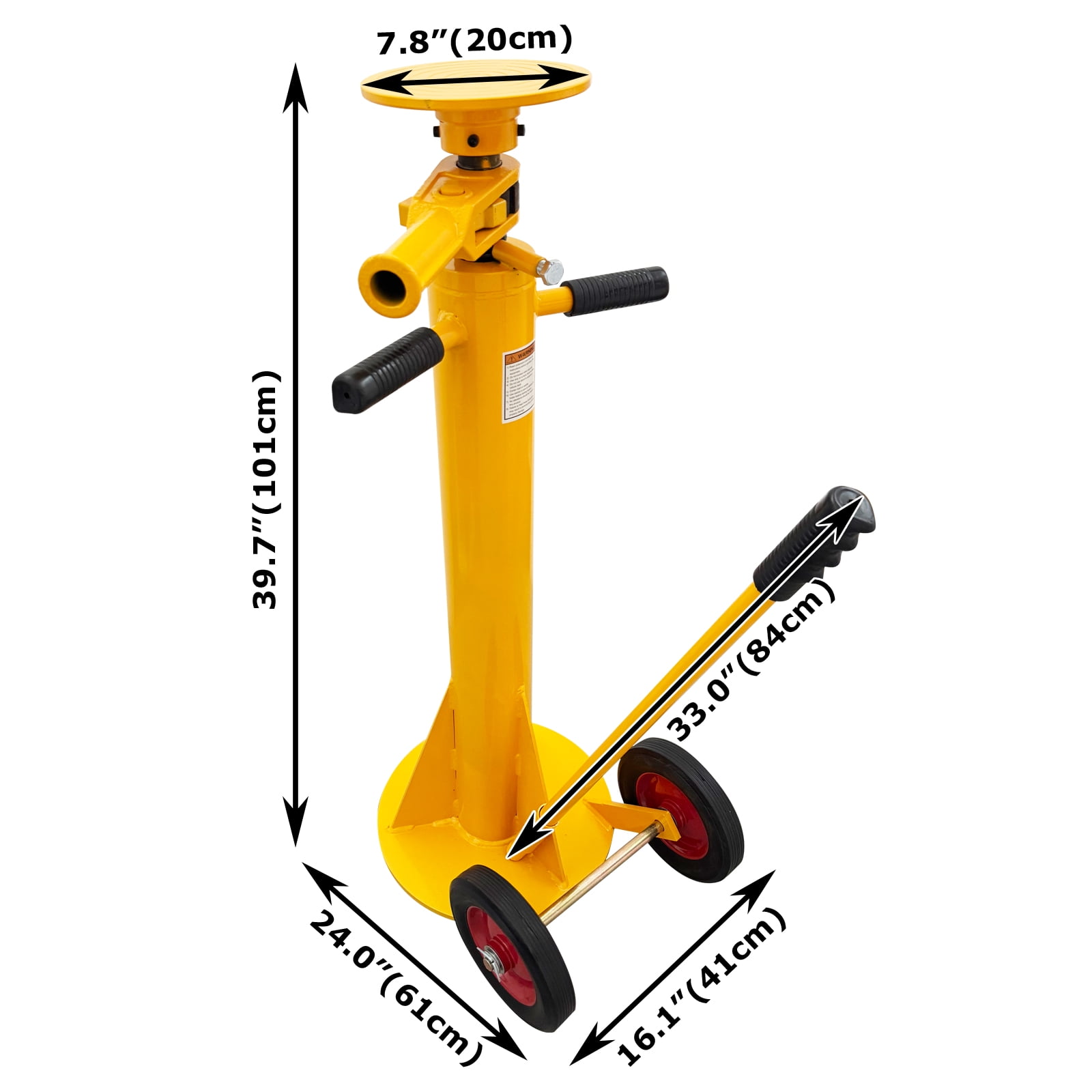 Trailer Jack Stand Spiral Ascending Jack Bracket Container Truck Jack 100,000 Lbs Static Capacity 40,000 Lbs Lifting Capacity Carbon Steel