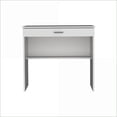 thumbnail image 5 of Writing Desk, Compact Workstation with Drawer & Lower Shelf | White | Engineered Wood, 5 of 7