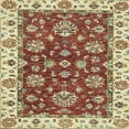 thumbnail image 1 of Ahgly Company Indoor Square Abstract Fire Brick Red Oriental Area Rugs, 5' Square, 1 of 6