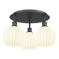 thumbnail image 7 of Innovations Lighting - White Venetian - 3 Light Flush Mount In Modern Style-11, 7 of 7