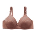 thumbnail image 1 of Gibobby Sujetador sin de realce para mujer, soporte cómodo, sin sujetadores con aros, ropa interior para el día a día Sujetadores para mujer(Rosa caliente,38), 1 of 4