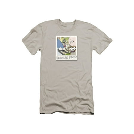 Regular Show Instant Picture T-shirt Silver Adult Unisex 100% Cotton Short Sleeve