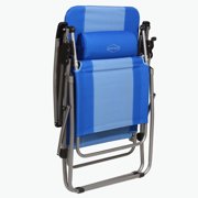Kamp-Rite Outdoor Folding Zero Gravity Camping Beach Lawn Chair, Blue
