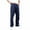 A017_Navy, variant on Men's Linen Pants 2025 Summer Beach Elastic Drawstring Waist Yoga Pants Linen Trousers for Work Business