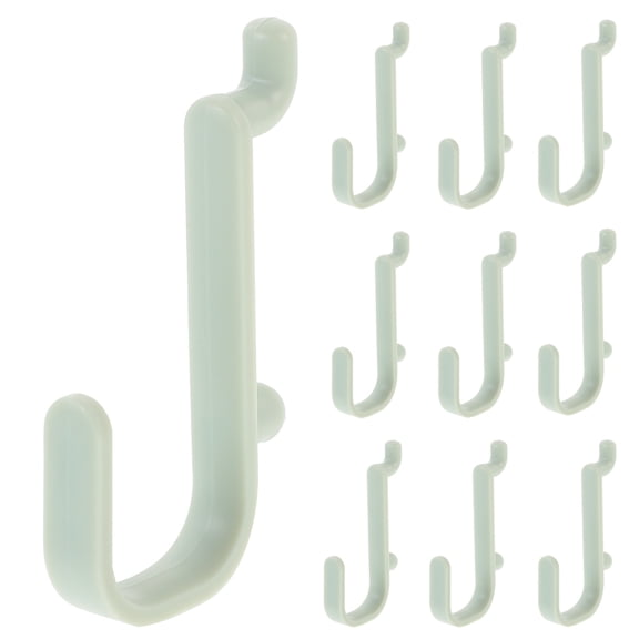 NICEXMAS 20Pcs Plastic Pegboard Storage Hooks Light Green for Kitchen Utensils and Small Tools