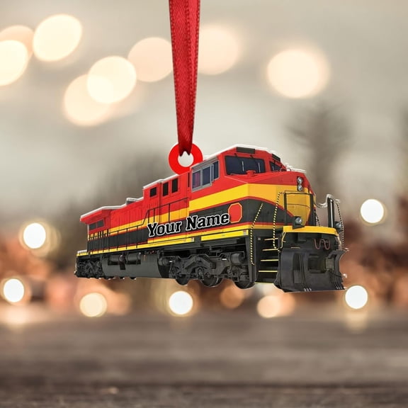 Personalized Train Ornament 2025 Train Christmas Ornaments, Railroader Ornaments Christmas Train Ornament, Train Ornaments for Christmas Tree Gift for Boy Trainman Rail Roader Hanging Decor Xmas (T5)