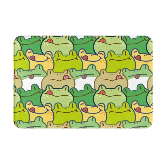 Logiee Cartoon Frog Print Welcome Mats for Entryway,Door Mat for Front Door,Entry Mat,Doormat for Garden, Garage, Patio, Home, Porch Decor
