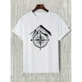 thumbnail image 3 of Men's Casual Slightly Stretch "Compass" Graphic Tee, Male Clothes for Summer, 3 of 8