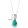thumbnail image 5 of 1.75 ct Pear Shape Created Green Opal Pendant Necklace in Sterling Silver, 18", 5 of 6