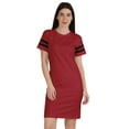 thumbnail image 1 of Inkmeso Robe T-Shirt Sportive à Col Rond pour Femmes à Rayures à Manches Courtes d'Été Décontractée Tee - TP-2TG, 1 of 8