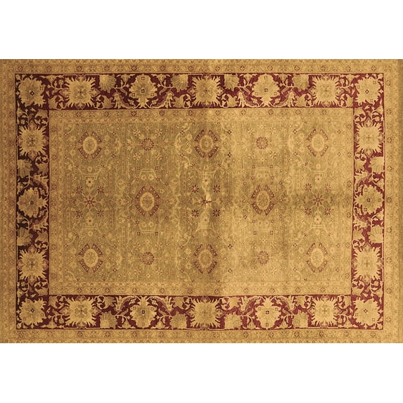 Ahgly Company Indoor Rectangle Oriental Brown Industrial Area Rugs, 6' x 9'