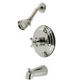 thumbnail image 1 of Kingston Brass KB3636AX Robinet de Baignoire et Douche Restauration, Nickel Poli, 1 of 1