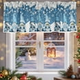 thumbnail image 5 of Blue Christmas Valances for Windows, 54 x 18in, Winter Dwarfs Snowflake Christmas Tree Ball Rod Pocket Kitchen Valance Curtain Light Filtering Window Treatments for Living Room Bedroom, 1 Panel, 5 of 7