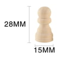 thumbnail image 3 of Juego de ajedrez de madera 20/50, piezas de ajedrez, juego de mesa, juguetes de aprendizaje para niños UNA, 3 of 9