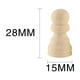 thumbnail image 3 of Piezas de ajedrez de madera natural, juego de ajedrez de madera, muñecos de madera para pintar. UNA, 3 of 9