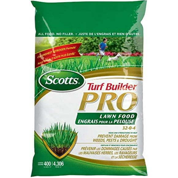 32-0-4 Turf Builder Pro Lawn Fertilizer covers 400sq.m.