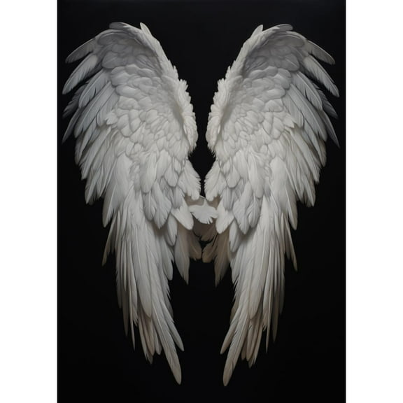 White Wing 5D Diamond Art DIY Paint with Full Drill Round Diamond Gems Painting by Number Kits for Adults Art Craft Home Wall Decor 11.8x15.8inch(1)