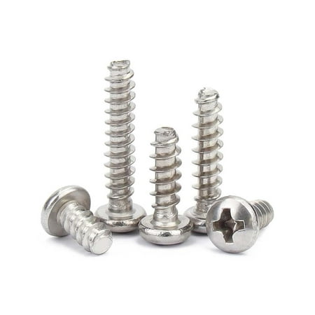

LHX10/50X 304 Stainless Steel Cross Recess Phillips Pan Round Head Flat End Self Tapping Screw M1.2 M1.4 M1.7 M2 M2.6 M3 M3.5 M4 M5 (Color : 8mm Size : 50pcs M2.6)-0810