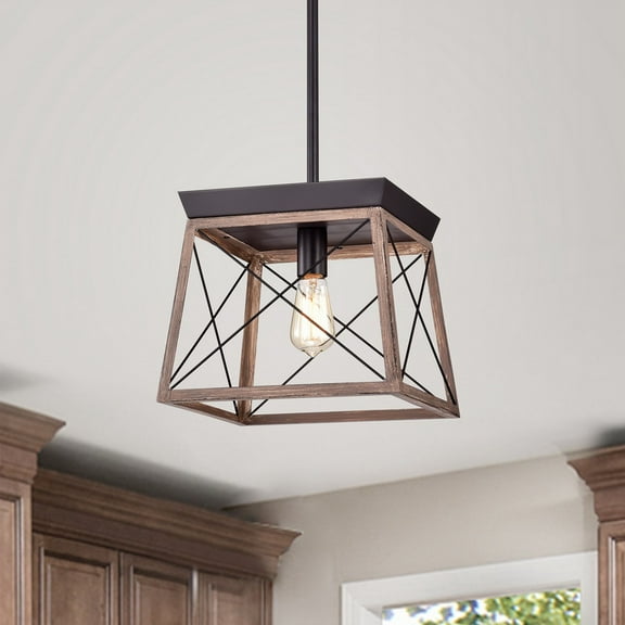 Warehouse of Tiffany Celia Oil Rubbed Bronze 1-Light Open-Cage Metal Pendant Light