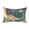thumbnail image 7 of Yayeee Pillowcase Standard Size Set of 2 Satin Wrinkle Resistant Pillow Case, Dinosaur at Night, 7 of 7