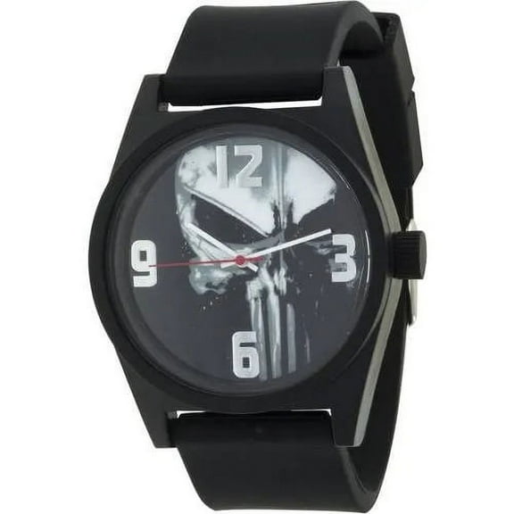 The Punisher Marvel Men's Analog Watch, Black Band - PUNAQ16005-1