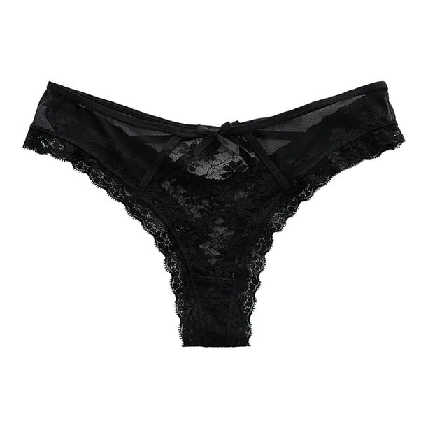 Gibobby Calzones de encaje para mujer Sexy encaje cintura bragas algodon mujer ropa interior Tanga Negro G Walmart en linea