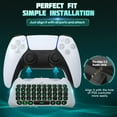 thumbnail image 6 of TiMOVO Wireless Controller Keyboard for PS5, Bluetooth Green Backlight Mini Keypad Chatpad for PS5 Controller Accessories, White, 6 of 9