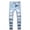 A#Blue346, variant on Byoo Light Blue Denim Jeans for Little Girls Comfy Pocket Straight Leg High Rise Pull On Pants Modern Tough Trousers