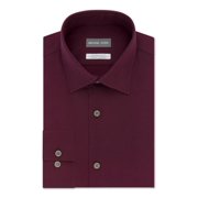 Michael Kors Mens Regular Fit Non-Iron Button-Down Shirt Red