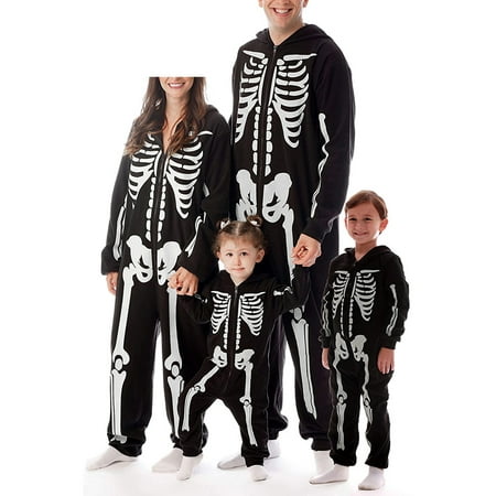 

Emmababy Halloween Costume Family Match Womens Mens Kids Jumpsuits Zip Up Hoodie Playsuit