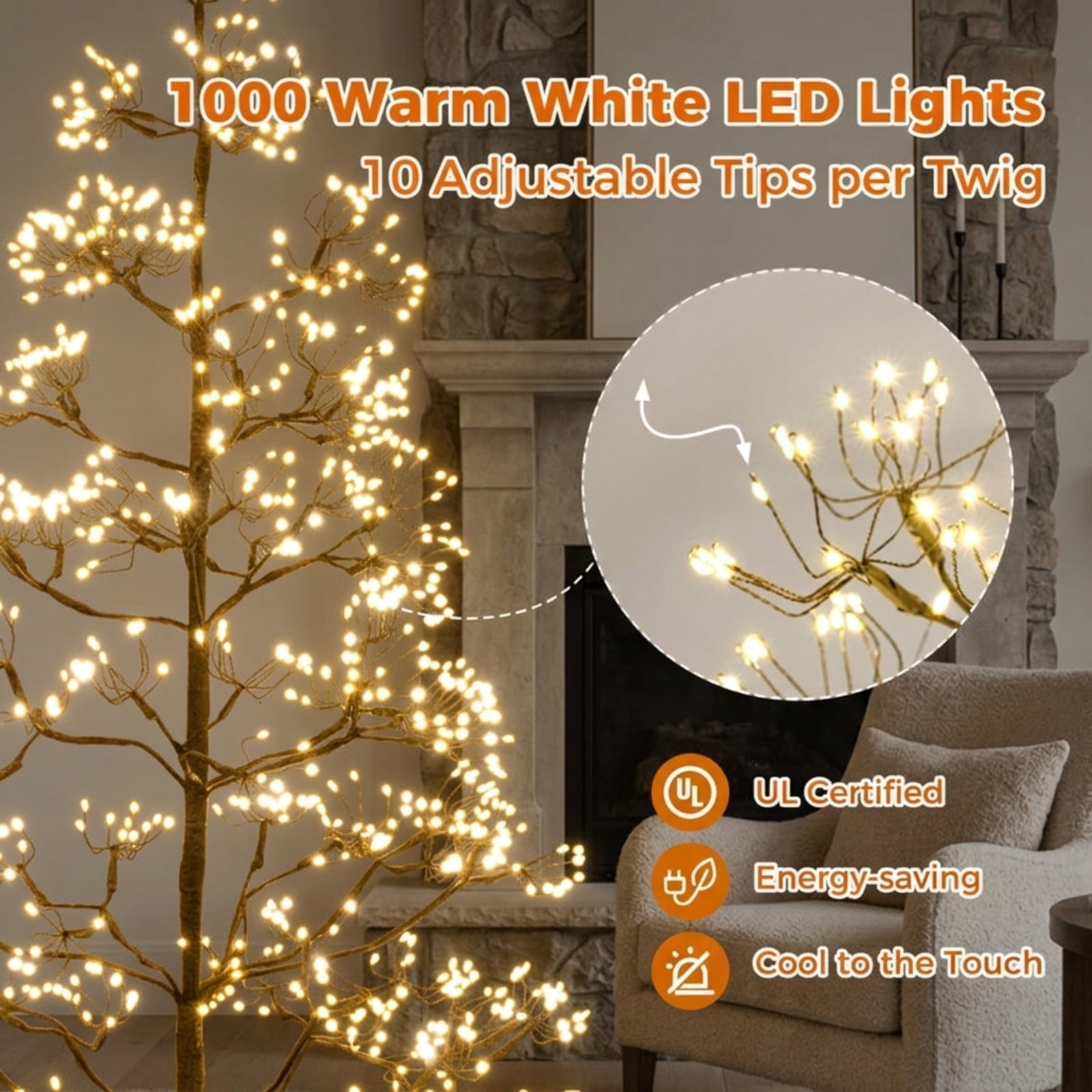 RUIE 5 ft Lighted Alpine Christmas Tree, Pre-Lit Slim Black Cedar Tree with 1000 LED Lights and Weighted Base for Entryway