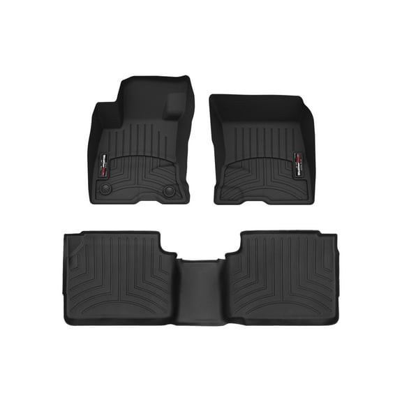 WeatherTech Custom Fit FloorLiners compatible with Ford Escape Hybrid, Escape Plug-In Hybrid - 1st & 2nd Row, Black