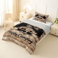 thumbnail image 2 of Catabedysis Rustic Camping Adventure Twin Comforter Sets,Camper Silhouette Print Bedding Set For Boys,Multicolor,Light Gray Reversible,2pcs,1 Comforter and 1 Pillowcase, 2 of 7