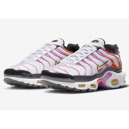 Nike Air Max Plus DZ3671-100 Women's White/Pink-Orange Running Shoes NR3803 (6.5)