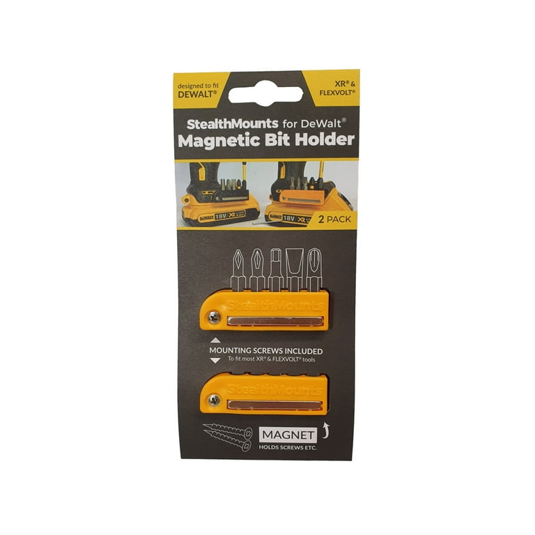 Stealthmounts Bit Holder for Dewalt Yellow 2 Pack Organizers