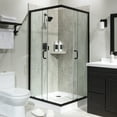 thumbnail image 3 of Palisade 36in x 36in x 78in Waterproof Vinyl Corner Shower Surround Kit with Accessories in Urban Coast, 3 of 8