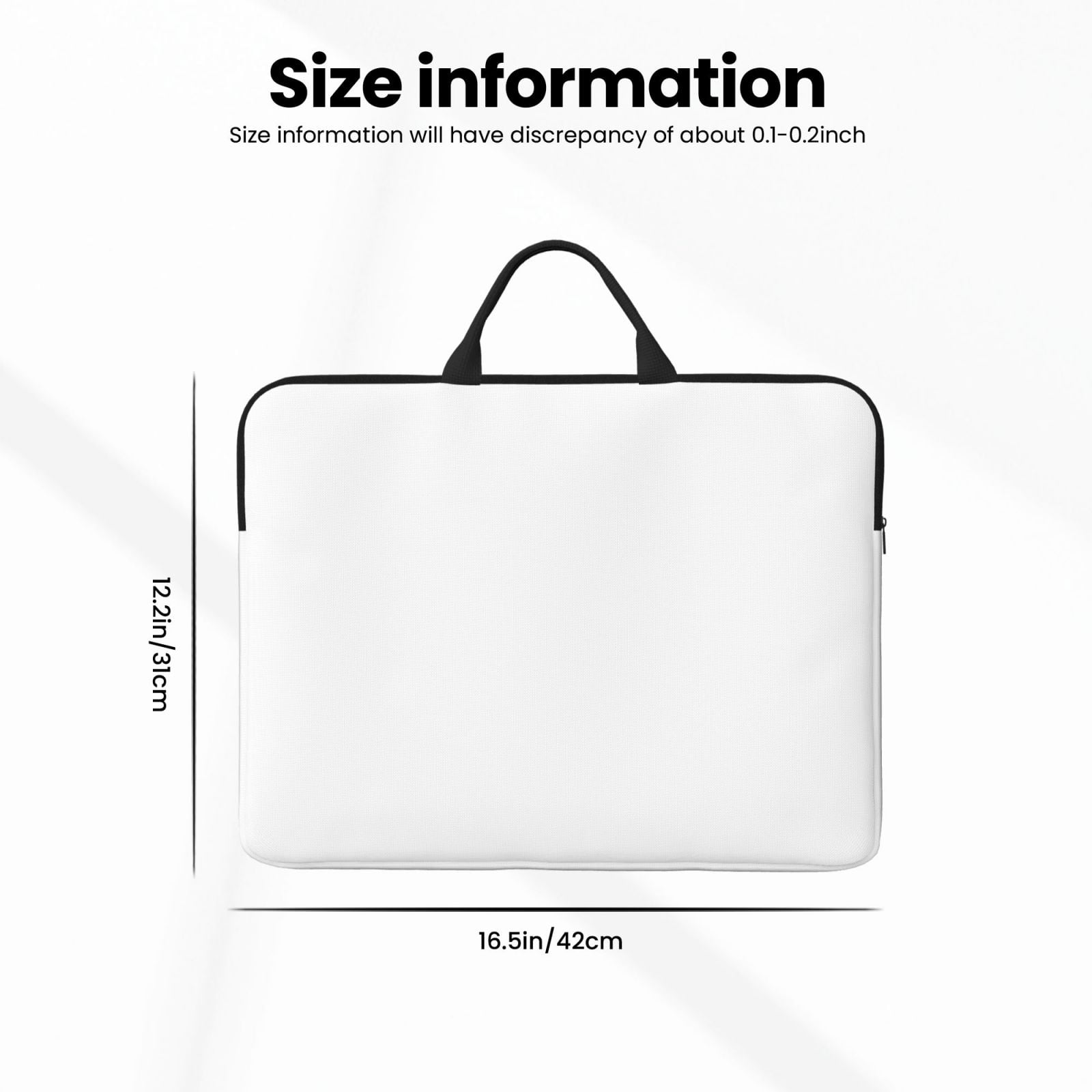 Laptop Sleeve Bag For Women Men 14inch Waterproof Durable Protective Computer Carrying Cover Handle Laptop Case Bag White