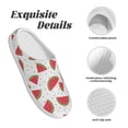 thumbnail image 5 of Rateoe Hand Drawn Watermelon Print Women's Men's Cotton Knit Slippers Lightweight Memory Foam Indoor House Shoes with Anti-Skid Sole-37/38, 5 of 7