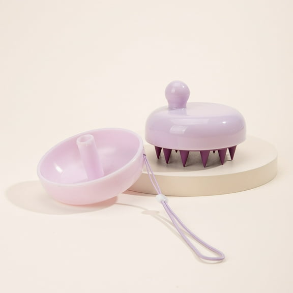 Scalp Massager Shampoo Brush with Detachable Silicone Head for Deep Cleansing and Stimulation
