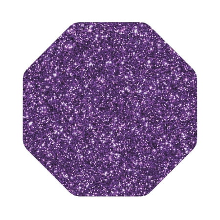 

Matuu Purple Glitter for Cup Coasters Set of 6 Leather Coasters Desk Coasters for Office Measures 4” x 4” Octagon