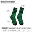 thumbnail image 4 of Goofa Green Leave Fern Printed Men's Crew Socks, Soft Durable Breathable Moisture-Wicking with Odor Control Cotton socks, 4 of 9