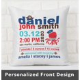 thumbnail image 2 of Printtoo Personalized Birth Announcement PillowWith Insert-Custom BirthStats Baby Boy/Girl Gift Nursery Dcor-18x18 Inches, 2 of 6