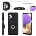 thumbnail image 4 of Nalacover for Samsung Galaxy A32 5G 6.5 inch Wallet Back Case,Luxury PU Leather Soft TPU Anti-Drop Shockproof Two Card Slots with Finger Ring Holder Kickstand Ultra Slim Phone Cover.Black, 4 of 8