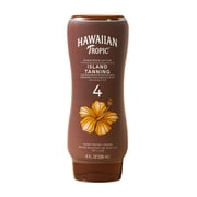 Hawaiian Tropic Island Tanning Lotion Sunscreen, 4 SPF, 8 Fl Oz, Adult & Teen Tanning Lotion
