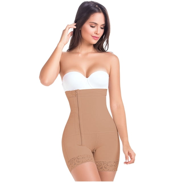 MariaE 9143 Fajas Colombianas Cortas Strapless para Uso Diario MariaE Fajas MRE-9143