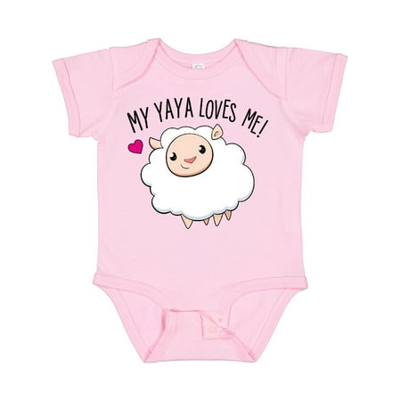 

Inktastic My Yaya Loves Me- Cute Sheep Gift Baby Boy or Baby Girl Bodysuit