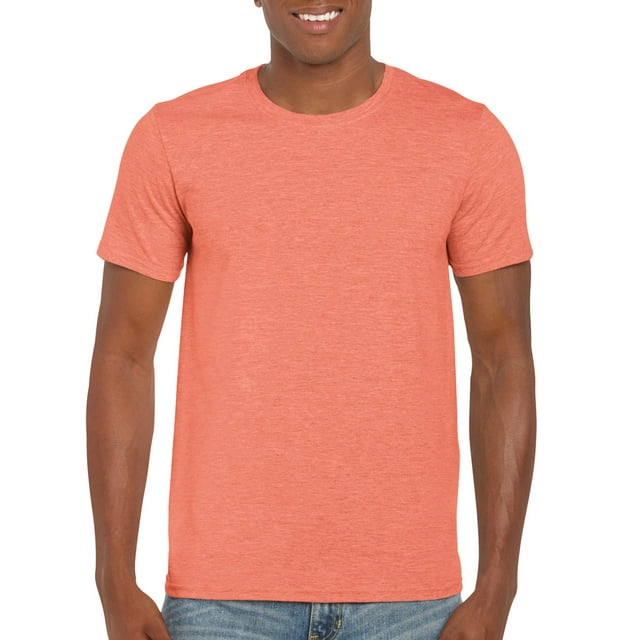 Gildan T-Shirt Softstyle pour Hommes, P, Orange Chiné
